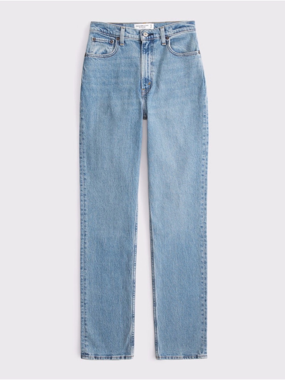Abercrombie & Fitch Vintage Blue Straight “curve love” ultra high rise